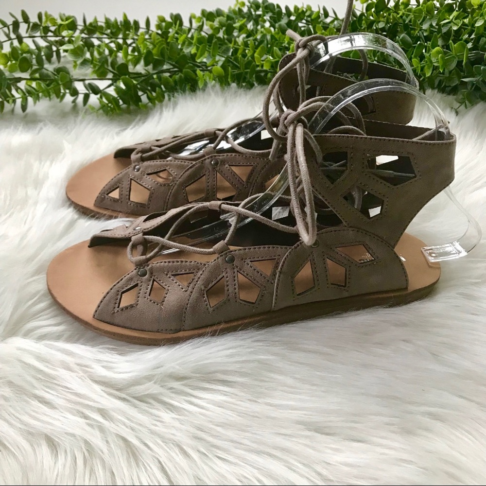 SOLD: Mossimo Slate Laceup Cutout Gladiator Sandal - Picture 4 of 5